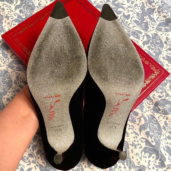Rene Caovilla Purple Velvet Pumps - Picture 2 of 3